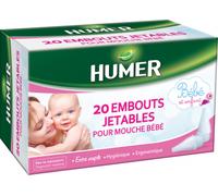 Parapharmacie > Bébé & Maman > Produits Hygiène Bébé > Soins Nez et oreilles bébé > Mouche bébé Humer 20 Embouts Jetables pour Mouche Bébé