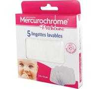 Parapharmacie > Bébé & Maman > Soins bébé > Change Mercurochrome Pitchoune Lingettes Lavables 12 x 12 cm 5 Lingettes - Change - Pharmacie en ligne LaSante.net
