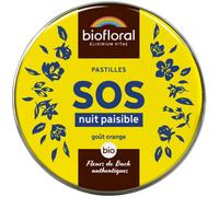 BIOFLORAL - SOS Secours Nuit Paisible BIO - 165 Pastilles - Stop les Pensées répétitives - Fleurs de Bach Authentiques - Sans Alcool