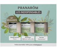 Parapharmacie > Bio & Médecine Naturelle > Produits de Médecines Naturelles > Huiles essentielles Pranarôm Kit Découverte Les Indispensables Huiles Essentielles Bio 3 x 5 ml - Huiles essentielles - Ph