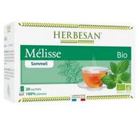 HERBESAN®-MÉLISSE FRANCAISE BIO - INFUSION BIO - SOMMEIL SEREIN - Sans plastique- 100% plantes bio - 20 sachets en papier