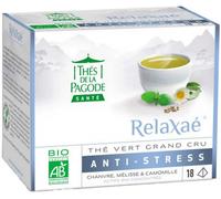 Parapharmacie > Bio & Médecine Naturelle > Produits de Médecines Naturelles > Produits de Phytothérapie Thés de la Pagode Relaxaé Thé Vert Grand Cru Anti-Stress Bio 18 Sachets - Phytothérapie - Pharma