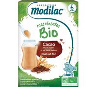 Parapharmacie > Bio & Médecine Naturelle > Produits pour Bébé et Maman Bio > Alimentation Bébé Bio Modilac Mes Céréales Bio Cacao Dès 6 mois 250 g - Alimentation Bébé Bio - Pharmacie en ligne LaSante.