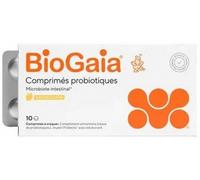 Parapharmacie > Bio & Médecines naturelles > Médecines naturelles > Micronutrition - Probiotiques BioGaia Comprimés à Croquer Arôme Citron x 10
