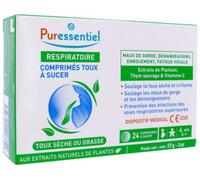 Parapharmacie > Bio & Médecines naturelles > Médecines naturelles > Phytothérapie Puressentiel Respiratoire Comprimés A Sucer Toux x 24 - Phytothérapie - Pharmacie en ligne LaSante.net