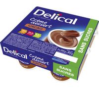 Parapharmacie > Compléments alimentaires > Alimentation hypercalorique > Desserts hypercaloriques Délical Crème Dessert HP/HC Sans Sucre Cacao 4 x 200 g - Desserts hypercaloriques - Pharmacie en ligne