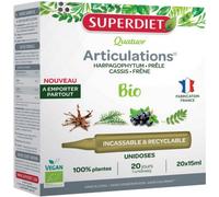 Parapharmacie > Compléments alimentaires > Articulations et muscles Superdiet Quatuor Articulations Bio 20 Unidoses - Articulations et muscles - Pharmacie en ligne LaSante.net