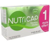 Parapharmacie > Compléments alimentaires > Cheveux, peau, ongles Nutricap kératine et vitalité x 90 - 1 mois offert - Cheveux, peau, ongles - Pharmacie en ligne LaSante.net