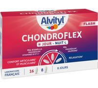 ALVITYL - Chondroflex Jour Nuit - Formule Flash - Double action : jour & nuit - PEA - Confort articulaire et musculaire - relaxation - 8 Jours