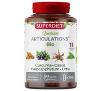 Parapharmacie > Compléments alimentaires > Compléments Alimentaires Articulations et muscles Super Diet Quatuor Curcuma Articulations x 150 - Articulations et muscles - Pharmacie en ligne LaSante.net