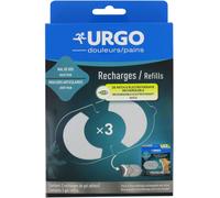 Urgo - Recharges Patch d'électrothérapie rechargeable - Gel adhésif - Mal de dos - Pack 3 recharges