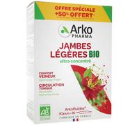Parapharmacie > Compléments alimentaires > Compléments Alimentaires Circulation veineuse Arkopharma Arkofluides Jambes Légères x 20 +10 Offertes - Circulation veineuse - Pharmacie en ligne LaSante.net