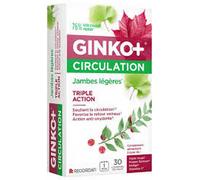 Parapharmacie > Compléments alimentaires > Compléments Alimentaires Circulation veineuse Ginko+ Circulation Jambes Légères Comprimés x 30 - Circulation veineuse - Pharmacie en ligne LaSante.net
