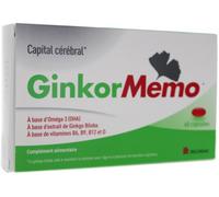 Parapharmacie > Compléments alimentaires > Compléments Alimentaires Concentration et Mémoire Ginkor Memo Capital Cérébral Capsules x 60 - Concentration - Mémoire - Pharmacie en ligne LaSante.net
