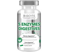 Parapharmacie > Compléments alimentaires > Compléments Alimentaires Digestion et Transit Biocyte Longevity 5 Enzymes 60 Gélules - Digestion - Transit - Pharmacie en ligne LaSante.net