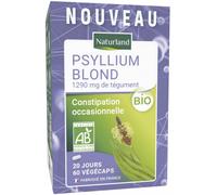 Parapharmacie > Compléments alimentaires > Compléments Alimentaires Digestion et Transit > Complément alimentaire transit > Compléments alimentaires constipation Naturland Psyllium Blond 60 Végécaps -