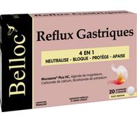Belloc Reflux Gastriques - 4 en 1 - Neutralise Bloque Protège Apaise - Comprimés x20 - Dès 12 ans