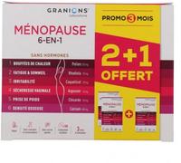 Parapharmacie > Compléments alimentaires > Compléments alimentaires Ménopause Granions Ménopause 6-en-1 Sans Hormones Comprimés x 180 2 + 1 Offert