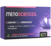 Parapharmacie > Compléments alimentaires > Compléments alimentaires ménopause Santé Verte Ménosciences 45 Comprimés - Compléments alimentaires ménopause - Pharmacie en ligne LaSante.net