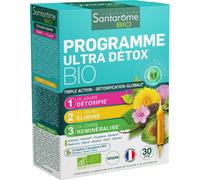 Santarôme Programme Ultra Détox Bio Triple Action Ampoules 30x10ml