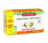 Superdiet Digestion Radis Noir Artichaut - 20 ampoules de 10ml + 10 offertes