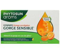 Phytosun Arôms Gommes Orange Eucalyptus Gorge Sensible 30 Pièces