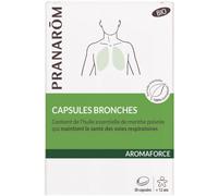 PRANARÔM - Aromaforce - Capsules Bronches - Santé Respiratoire - Aux Huiles Essentielles 100% BIO - 30 Capsules