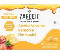 Parapharmacie > Compléments alimentaires > Compléments Alimentaires ORL Zarbeil Pastilles Gorge et Immunité arôme Miel-Citron x 24