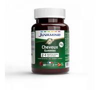 Parapharmacie > Compléments alimentaires > Compléments Alimentaires Pour Cheveux, peau et ongles > Complément Alimentaire Cheveux > Complément Alimentaire Cheveux Blancs Juvamine Cheveux 2 en 1 Gummie