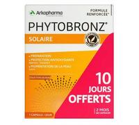 Parapharmacie > Compléments alimentaires > Compléments Alimentaires Pour Cheveux, peau et ongles > Compléments alimentaires bronzage et soleil > Gélules solaires Arkopharma Phytobronz Solaire -50% sur