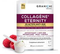 Granions - Collagène Eternity - Collagène marin - 85g Poudre Goût Framboise