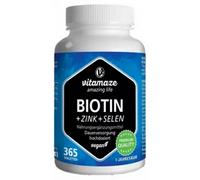 Parapharmacie > Compléments alimentaires > Compléments Alimentaires Pour Cheveux, peau et ongles > Complément Alimentaire Cheveux Vitamaze Biotine + Zinc + Sélénium Comprimés x 365