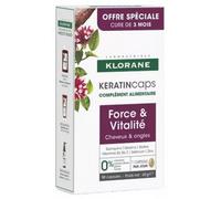 Parapharmacie > Compléments alimentaires > Compléments Alimentaires Pour Cheveux, peau et ongles > Complément Alimentaire Cheveux > Compléments alimentaires Cheveux et ongles Klorane KeratinCaps Force