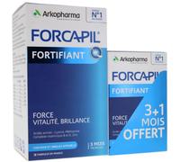 Parapharmacie > Compléments alimentaires > Compléments Alimentaires Pour Cheveux, peau et ongles Forcapil Cheveux et Ongles 180 gélules + 60 gélules OFFERTES - Cheveux, peau, ongles - Pharmacie en lig