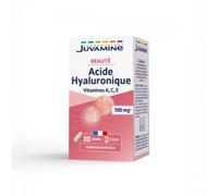 Parapharmacie > Compléments alimentaires > Compléments Alimentaires Pour Cheveux, peau et ongles Juvamine Acide Hyaluronique Vitamines A C E Gélules Végétales x 60 - Cheveux, peau, ongles - Pharmacie