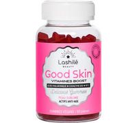 Lashilé Beauty - Complément Alimentaire - Anti-Âge Globale, Fermeté & Éclat de la peau Good Skin Vitamines - Acide Hyaluronique, Q10, Vitamines C & E - Made in France - Cure 1 Mois 60 Gummies