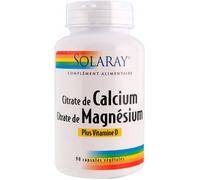 Parapharmacie > Compléments alimentaires > Compléments Alimentaires Pour Cheveux, peau et ongles Solaray Citrate de Calcium Citrate de Magnésium 90 Vitamine D Capsules Végétales - Cheveux, peau, ongle