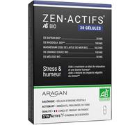 Parapharmacie > Compléments alimentaires > Compléments Alimentaires Sommeil et Stress Aragan Synactifs ZenActifs Bio 30 Gélules - Sommeil - Stress - Pharmacie en ligne LaSante.net