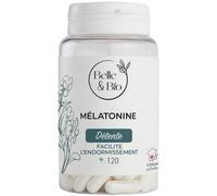 SOMMEIL PLUS SEREIN & ENDORMISSEMENT RAPIDE - Mélatonine - Pilulier 120 gélules - Cure 2 mois - Complément Alimentaire BELLE&BIO - Fabriqué en France