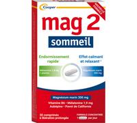 MAG 2 Sommeil Magnésium Marin 300mg Mélatonine 1,9mg 30 comprimés