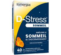 Parapharmacie > Compléments alimentaires > Compléments Alimentaires Sommeil et Stress Synergia D-Stress Sommeil x 40 - Sommeil - Stress - Pharmacie en ligne LaSante.net
