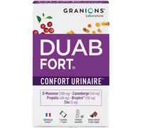 GRANIONS Duab Fort Confort Urinaire |7 sachets de Canneberge, Propolis, Bruyère et D-Mannose pour prévenir et soulager l'inconfort urinaire des femmes | Fabriqué en France | Formule brevetée