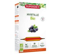 Parapharmacie > Compléments alimentaires > Compléments Alimentaires Vitalité et Défenses immunitaires > Compléments Alimentaires Pour Défenses Immunitaires Superdiet Myrtille Bio 20 Ampoules - Défense