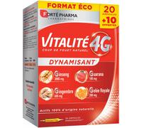 Forté Pharma Vitalité 4G Dynamisant Ginseng Energie Offre spéciale 30 ampoules