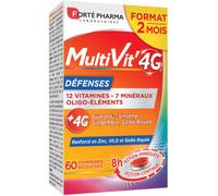 Parapharmacie > Compléments alimentaires > Compléments Alimentaires Vitalité et Défenses immunitaires Forté Pharma MultiVit 4G Défenses 60 Comprimés Bicouches - Vitalité - Défenses immunitaires - Phar