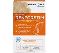 Parapharmacie > Compléments alimentaires > Compléments Alimentaires Vitalité et Défenses immunitaires Granions Renforstim 40 capsules + 20 gélules - Vitalité - Défenses immunitaires - Pharmacie en lig