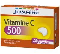 Juvamine Vitamine C 500 Arôme Naturel Orange Sans Sucres 30 Comprimés À Croquer