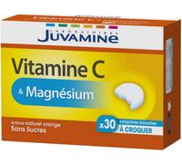 Juvamine Vitamine C Et Magnésium Arôme Naturel Orange Sans Sucres 30 Comprimés Bicouches À Croquer