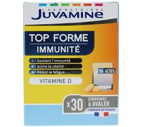 Parapharmacie > Compléments alimentaires > Compléments Alimentaires Vitalité et Défenses immunitaires Juvamine Top Forme Immunité 30 Comprimés - Vitalité - Défenses immunitaires - Pharmacie en ligne L