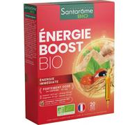 Parapharmacie > Compléments alimentaires > Compléments Alimentaires Vitalité et Défenses immunitaires > Produits pour le Tonus et la Fatigue Santarome Energie Boost Bio 20 Ampoules 10 ml - Tonus et fa